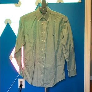 Brooks Brothers Button Down Non Iron Green Check